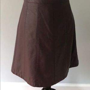 Leather look skirt